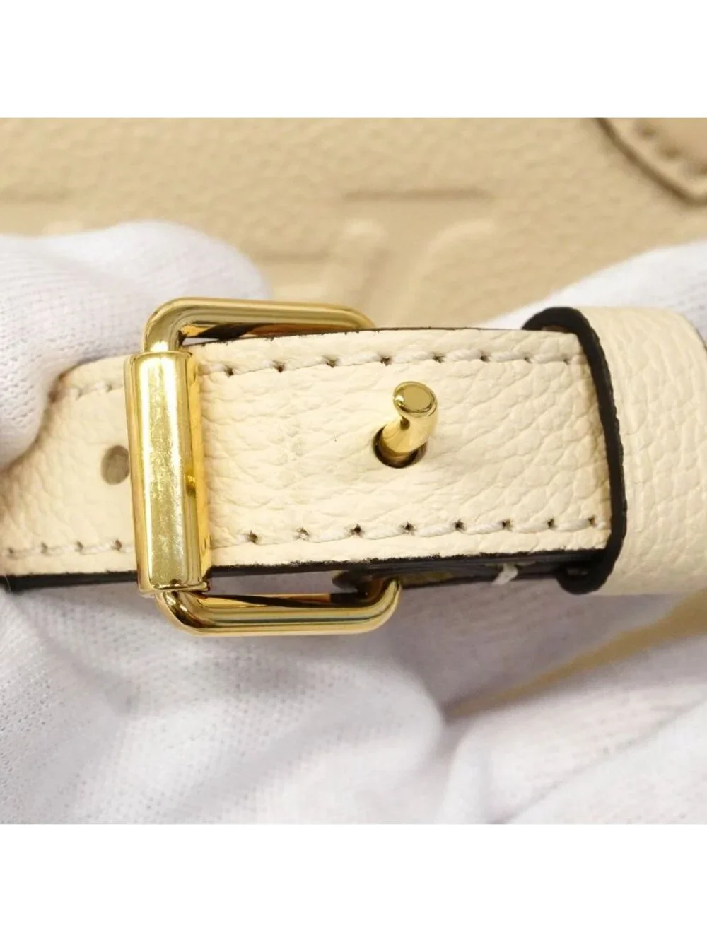 Louis Vuitton Handbag Monogram Empreinte On The Go PM Cream 2-Way